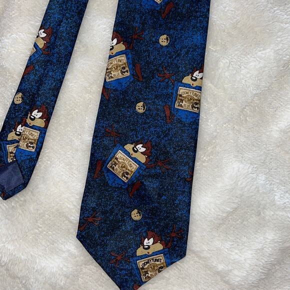 Taz looney tones tie blue black - Picture 2 of 8